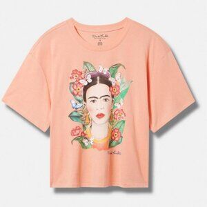 Torrid Frida Kahlo Relax Fit Crop Crew Tee